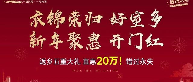 【龙翔·南湖公馆】衣锦荣归 好室多，新年聚惠 开门红！