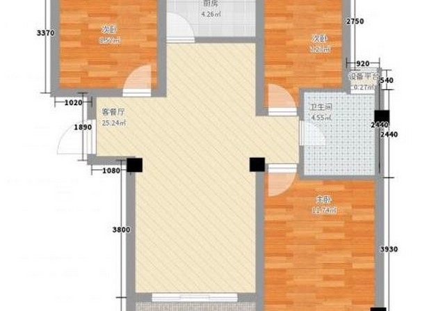勤润家园 3室2厅 99.4平米 精装修 50万元